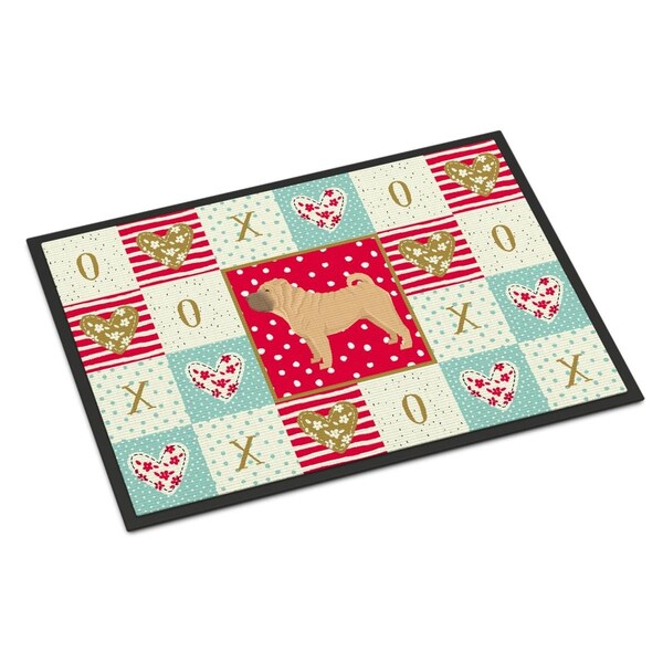 Carolines Treasures 24 x 36 in. Shar Pei Love Indoor or Outdoor Mat CK5952JMAT - main